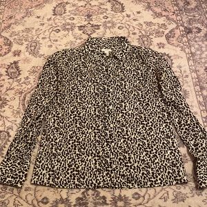 J Crew. Animal Print Blouse